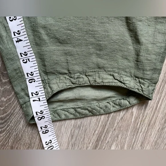 Sahara 50% Linen Balloon Trousers In Colour Thyme Size Medium UK 12 - Picture 7 of 9